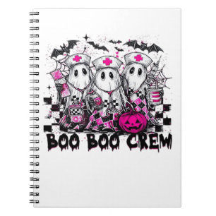 Boo Boo Crew Halloween Verpleegster Klassiek T-Shi Notitieboek