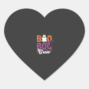 Boo Boo Crew Halloween Verpleegster Spook Ontwerp Hart Sticker