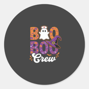 Boo Boo Crew Halloween Verpleegster Spook Ontwerp Ronde Sticker