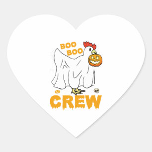 Boo boo crew kip grappig halloween hart sticker