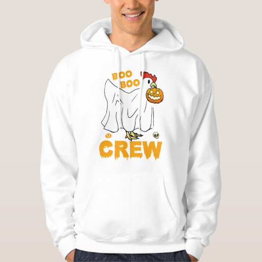 Boo boo crew kip grappig halloween hoodie (Voorkant)