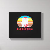 Boo Boo Crew Nurse Funny Ghost Halloween Classic T Canvas Afdruk (Voorkant)