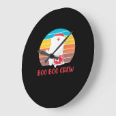 Boo Boo Crew Nurse Funny Ghost Halloween Classic T Grote Klok (Hoek)