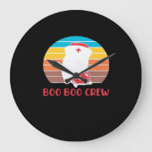 Boo Boo Crew Nurse Funny Ghost Halloween Classic T Grote Klok (Voorkant)