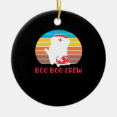Boo Boo Crew Nurse Funny Ghost Halloween Classic T Keramisch Ornament (Voorkant)