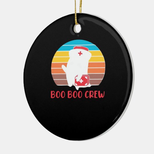 Boo Boo Crew Nurse Funny Ghost Halloween Classic T Keramisch Ornament (Links)