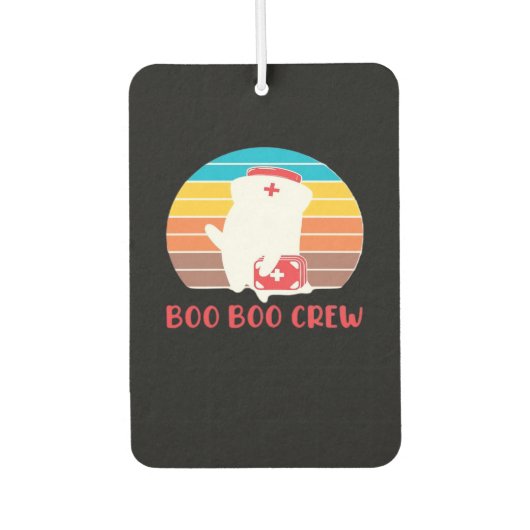 Boo Boo Crew Nurse Funny Ghost Halloween Classic T Luchtverfrisser (Voorkant)