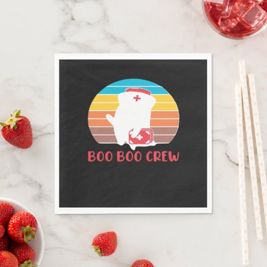 Boo Boo Crew Nurse Funny Ghost Halloween Classic T Servet (Insitu)