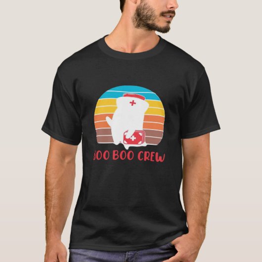 Boo Boo Crew Nurse Funny Ghost Halloween Classic T T-shirt (Voorkant)