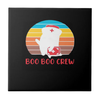 Boo Boo Crew Nurse Funny Ghost Halloween Classic T Tegeltje