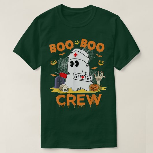 Boo Boo Crew Nurse Funny Ghost Women Halloween Nu T-shirt (Design voorkant)