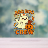 Boo Boo Crew Nurse Funny Halloween Ghost Nurse Gir Acryl Bord (Neutraal)