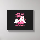 Boo Boo Crew Nurse Funny Halloween Ghost Nurse Gir Canvas Afdruk (Voorkant)