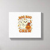 Boo Boo Crew Nurse Funny Halloween Ghost Nurse Gir Canvas Afdruk (Voorkant)