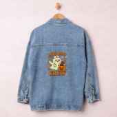 Boo Boo Crew Nurse Funny Halloween Ghost Nurse Gir Denim Jacket (Hangar)