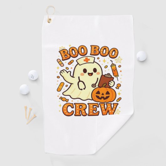 Boo Boo Crew Nurse Funny Halloween Ghost Nurse Gir Golfhanddoek (Insitu)