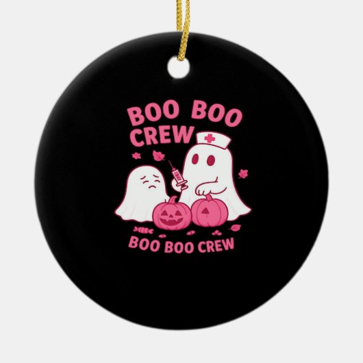 Boo Boo Crew Nurse Funny Halloween Ghost Nurse Gir Keramisch Ornament (Voorkant)