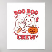 Boo Boo Crew Nurse Funny Halloween Ghost Nurse Gir Poster (Voorkant)