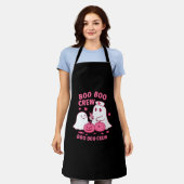 Boo Boo Crew Nurse Funny Halloween Ghost Nurse Gir Schort (Gedragen)