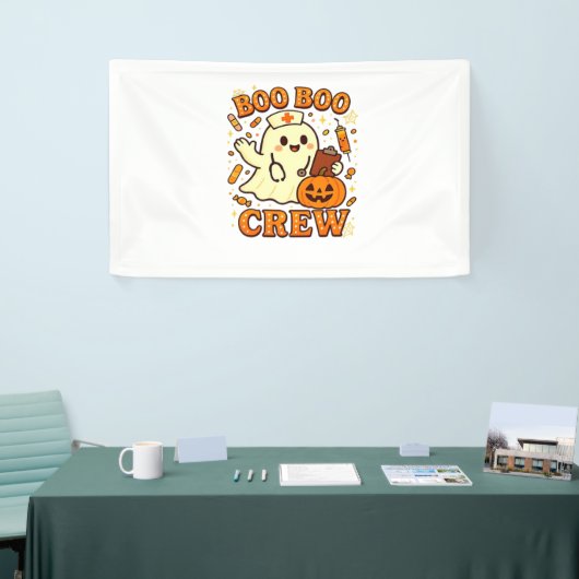 Boo Boo Crew Nurse Funny Halloween Ghost Nurse Gir Spandoek (Beurs)