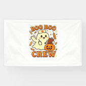 Boo Boo Crew Nurse Funny Halloween Ghost Nurse Gir Spandoek (Horizontaal)