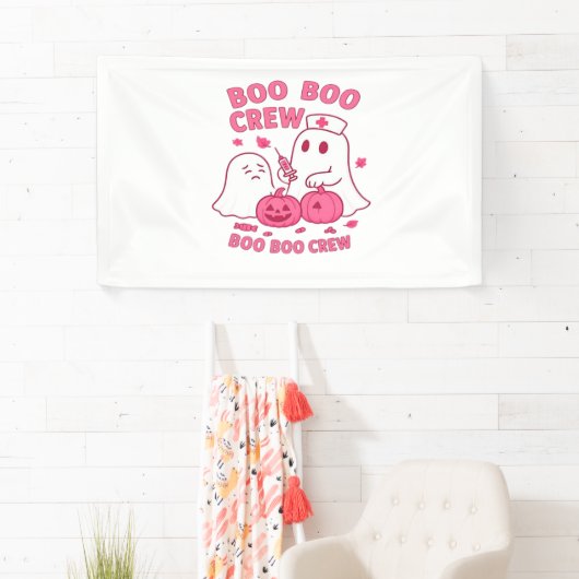 Boo Boo Crew Nurse Funny Halloween Ghost Nurse Gir Spandoek (Insitu)