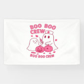 Boo Boo Crew Nurse Funny Halloween Ghost Nurse Gir Spandoek (Horizontaal)