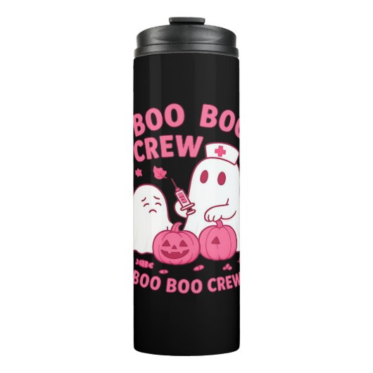 Boo Boo Crew Nurse Funny Halloween Ghost Nurse Gir Thermosbeker (Voorkant)