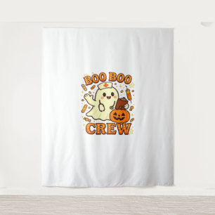 Boo Boo Crew Nurse Funny Halloween Ghost Nurse Gir Wandkleed