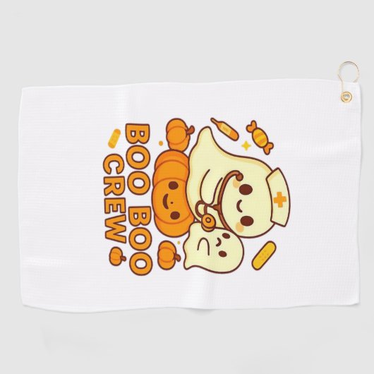 Boo Boo Crew Nurse Ghost Classic T-shirt Golfhanddoek (Horizontaal)