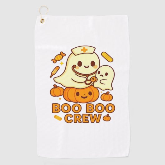 Boo Boo Crew Nurse Ghost Classic T-shirt Golfhanddoek (Voorkant)