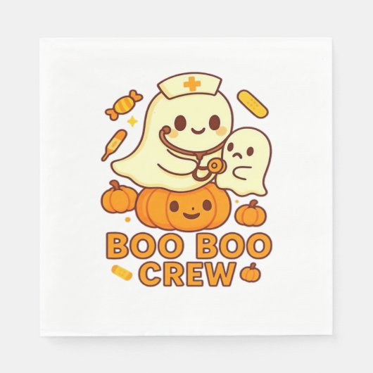 Boo Boo Crew Nurse Ghost Classic T-shirt Servet (Voorkant)