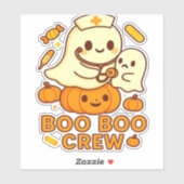 Boo Boo Crew Nurse Ghost Classic T-shirt Sticker (Vel)