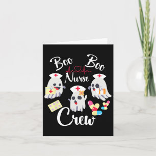 Boo Boo Crew Nurse Ghost Costume Funny Halloween G Kaart