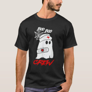 Boo Boo Crew Nurse Ghost Funny Halloween Costume G T-shirt
