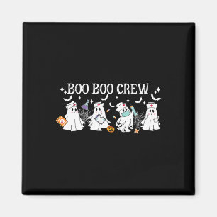 Boo Boo Crew Nurse Ghost Funny Halloween Magneet