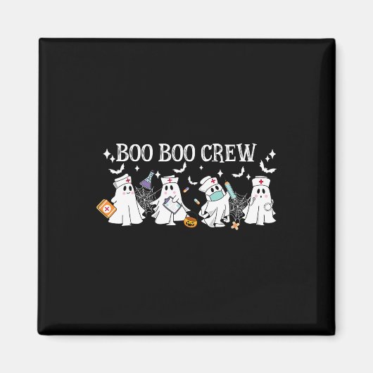 Boo Boo Crew Nurse Ghost Funny Halloween Magneet (Voorkant)