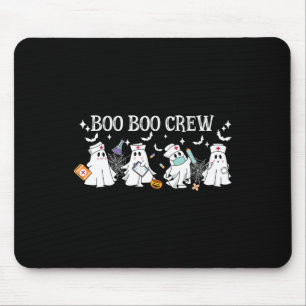 Boo Boo Crew Nurse Ghost Funny Halloween Muismat