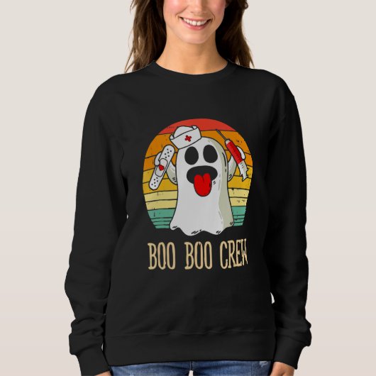 Boo Boo Crew Nurse Ghost  Halloween Costume 11 Trui (Voorkant)
