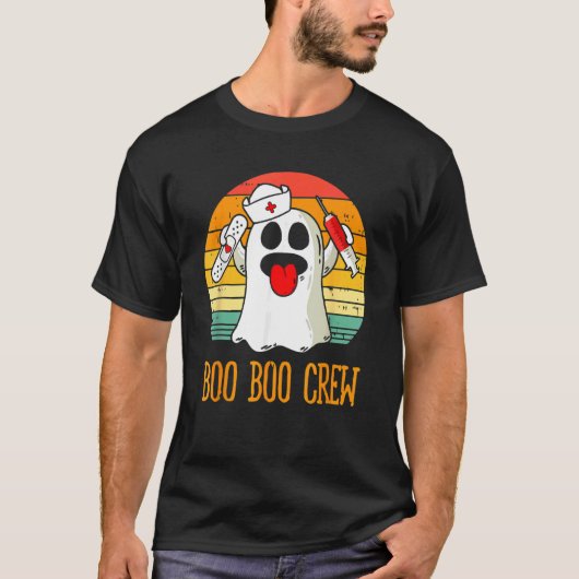 Boo Boo Crew Nurse Ghost  Halloween Costume 1 T-shirt (Voorkant)