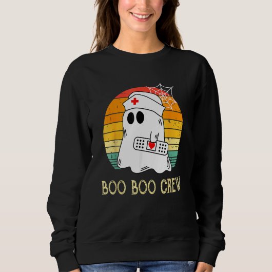 Boo Boo Crew Nurse Ghost  Halloween Costume 6 Trui (Voorkant)
