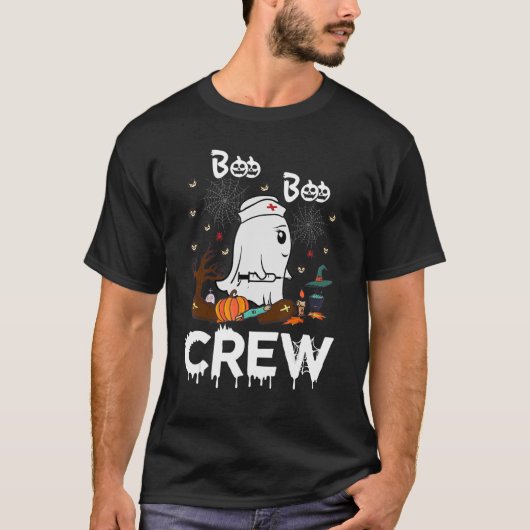 Boo Boo Crew Nurse Ghost Halloween Costuum T-shirt (Voorkant)