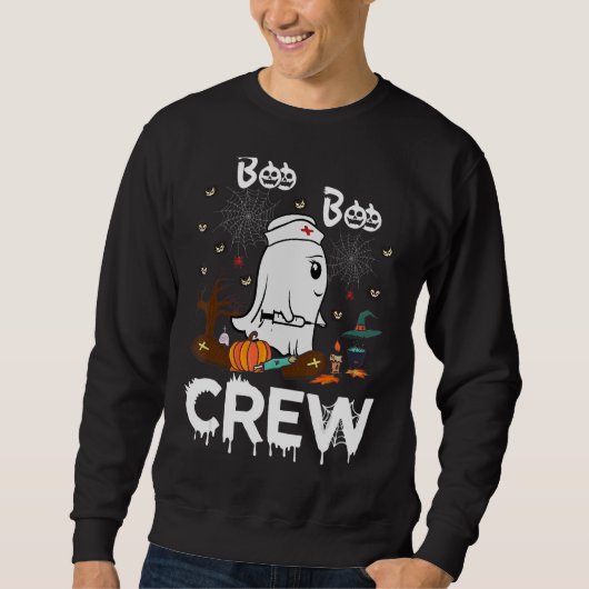 Boo Boo Crew Nurse Ghost Halloween Costuum Trui (Voorkant)