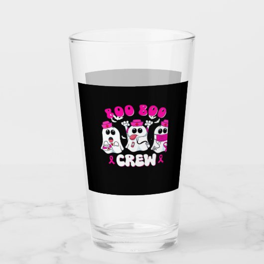 Boo Boo Crew Nurse Halloween Costume Ghost Breast  Glas (Voorkant)