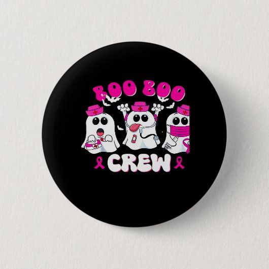 Boo Boo Crew Nurse Halloween Costume Ghost Breast Ronde Button 5,7 Cm (Voorkant)