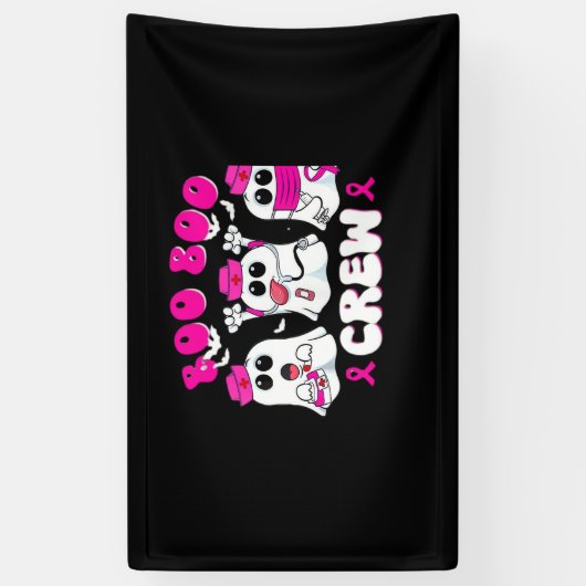 Boo Boo Crew Nurse Halloween Costume Ghost Breast Spandoek (Verticaal)