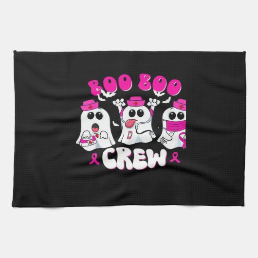 Boo Boo Crew Nurse Halloween Costume Ghost Breast Theedoek (Horizontaal)
