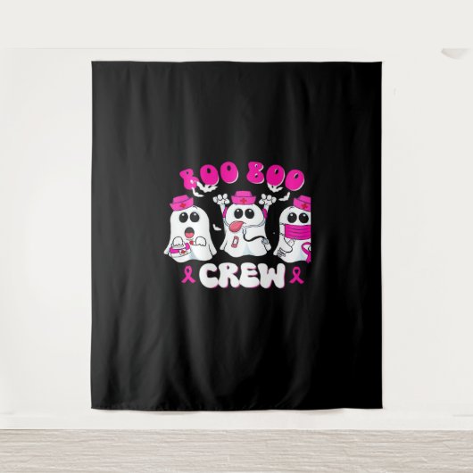 Boo Boo Crew Nurse Halloween Costume Ghost Breast Wandkleed (Voorkant)