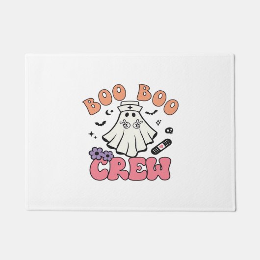 Boo Boo Crew Nurse Halloween Ghost Funny Classic T Deurmat (Voorkant)