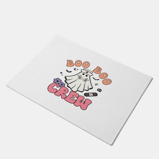 Boo Boo Crew Nurse Halloween Ghost Funny Classic T Deurmat (Schuin)